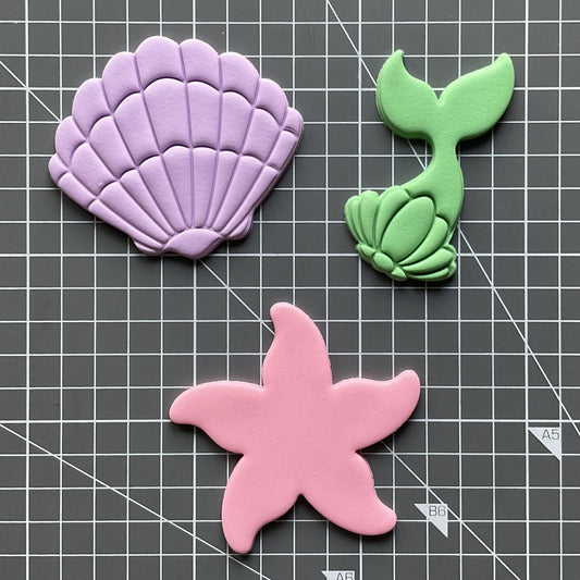 Seashell, Mermaid, Starfish