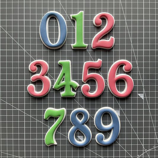 Number v4 Slim with Border