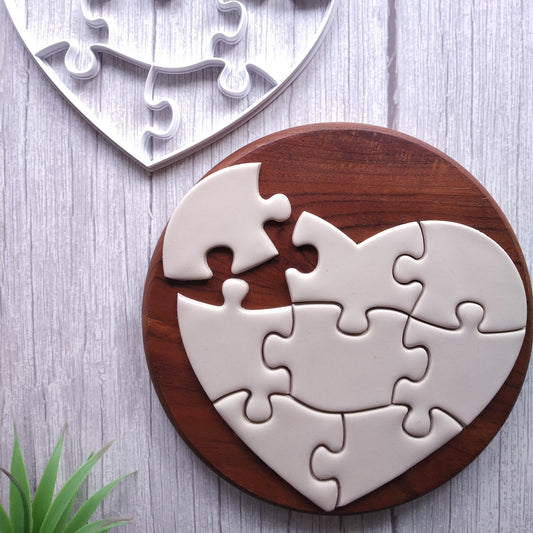 Heart Puzzle Big Cookie Cutter